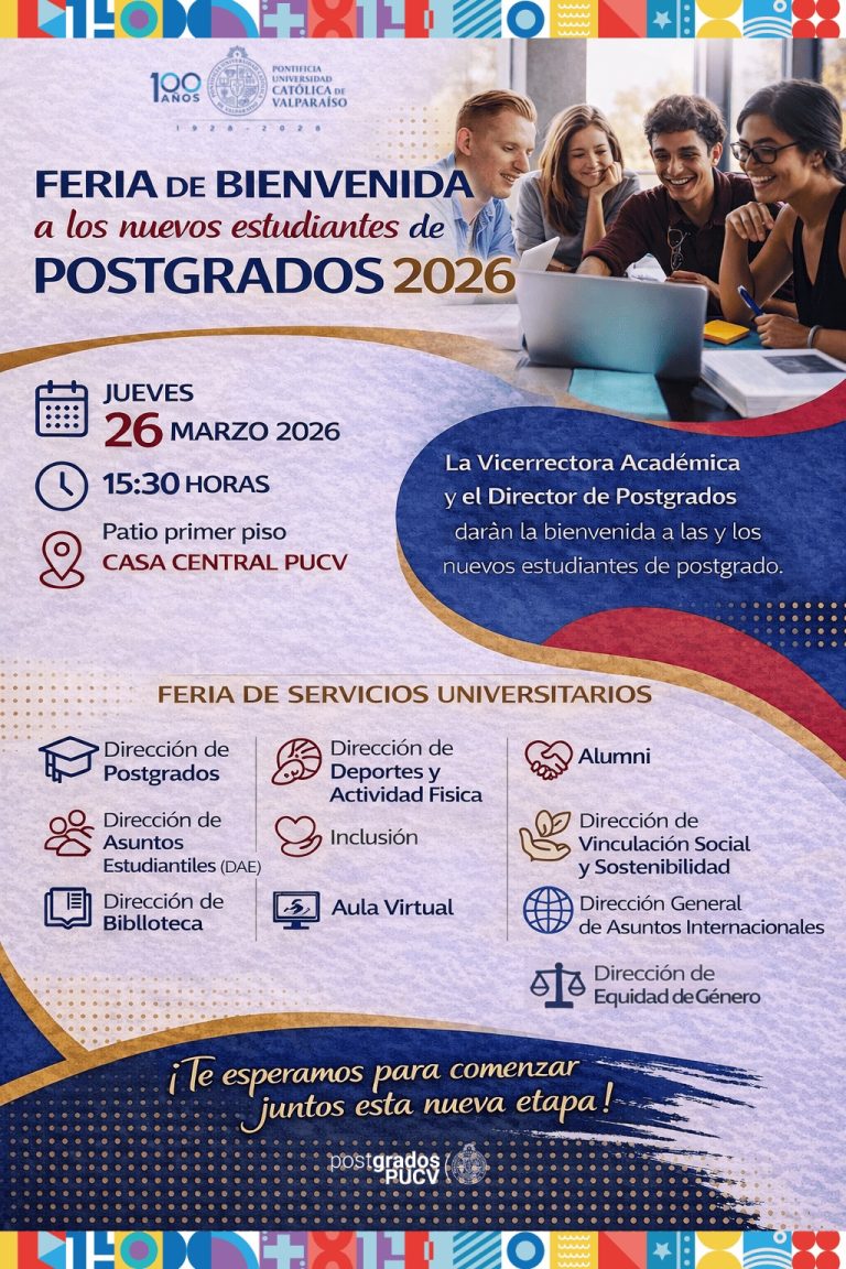 Postgrados PUCV dará la bienvenida a los nuevos estudiantes 2026 con ...